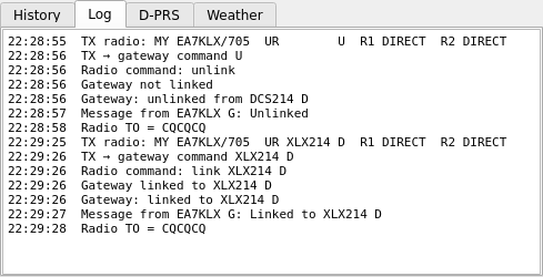 Log of UR commands